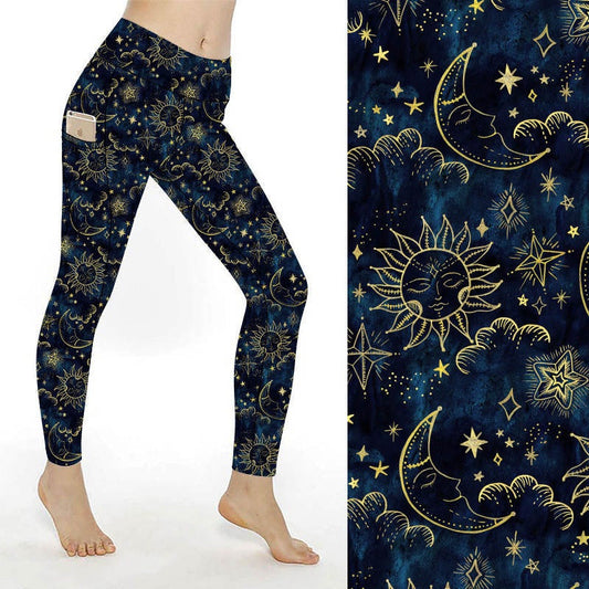 Sun & Moon Leggings w/Pockets